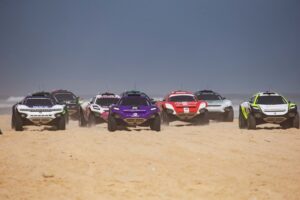 Extreme E teams on the beach in Senegal